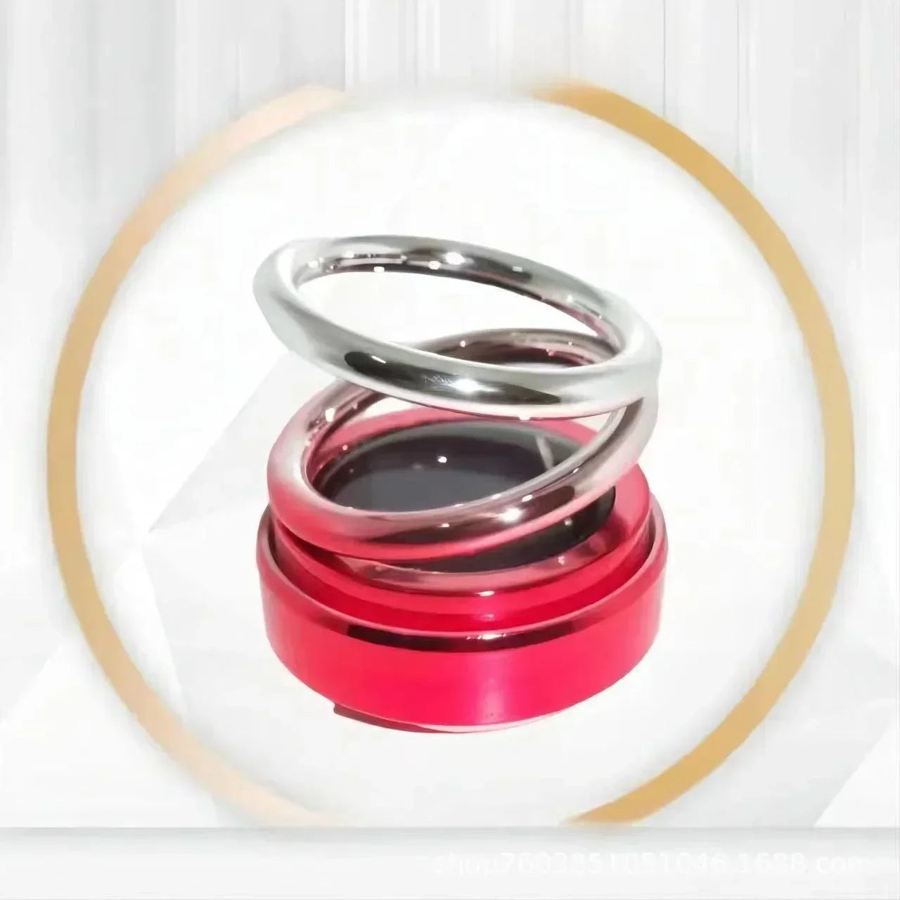 Car Aromatherapy Solar Energy Automatic Suspension Double Ring Perfume Ornaments Accessories Rotating Creative Jewelry Perfume