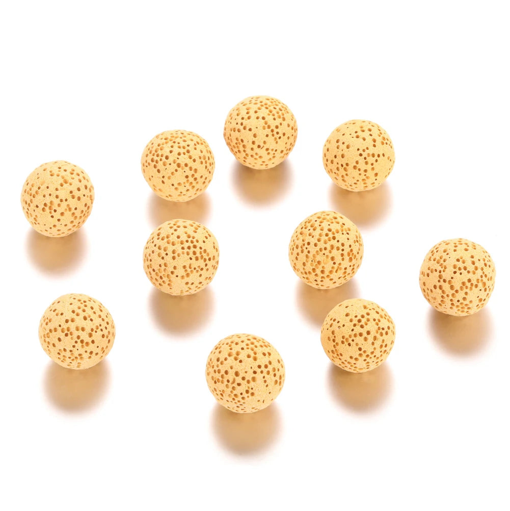 1PCS/Lot Mexico Chime Perfume Bead Ball For Aromatherapy Lockets Necklace Accessories 16mm Colorful Volcanic Stone Ball Jewelry