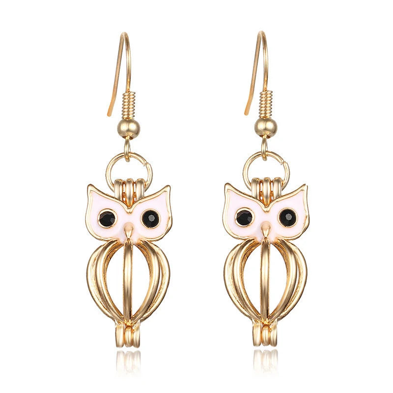 Aromatherapy Heart Cage Earrings Crystal Ear Drop Accessories Perfume Essential Oil Diffuser Locket Women Earrings Gift Jewelry