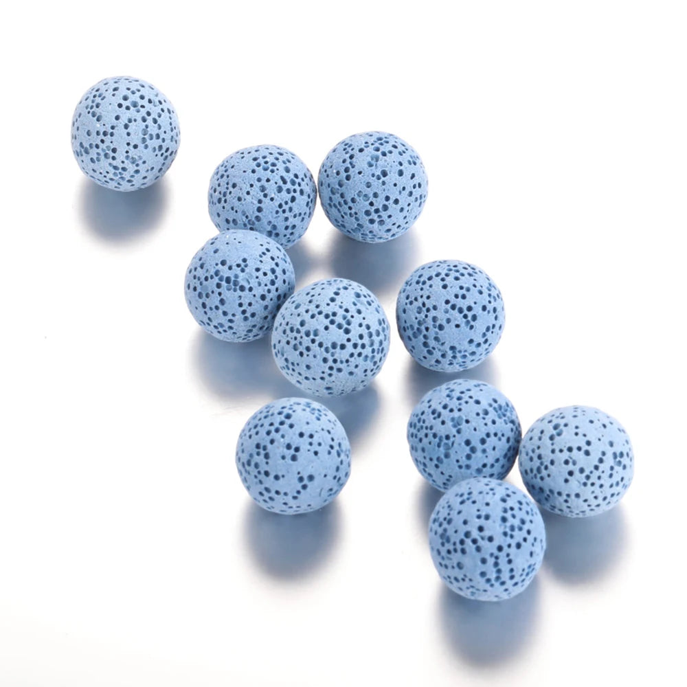 1PCS/Lot Mexico Chime Perfume Bead Ball For Aromatherapy Lockets Necklace Accessories 16mm Colorful Volcanic Stone Ball Jewelry