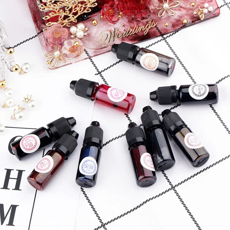 29 Colors 10ML Alcoholic Ink Resin Pigment Kit Liquid Resin Colorant Dye Ink Diffusion UV Epoxy Resin Pigment DIY Jewelry Making