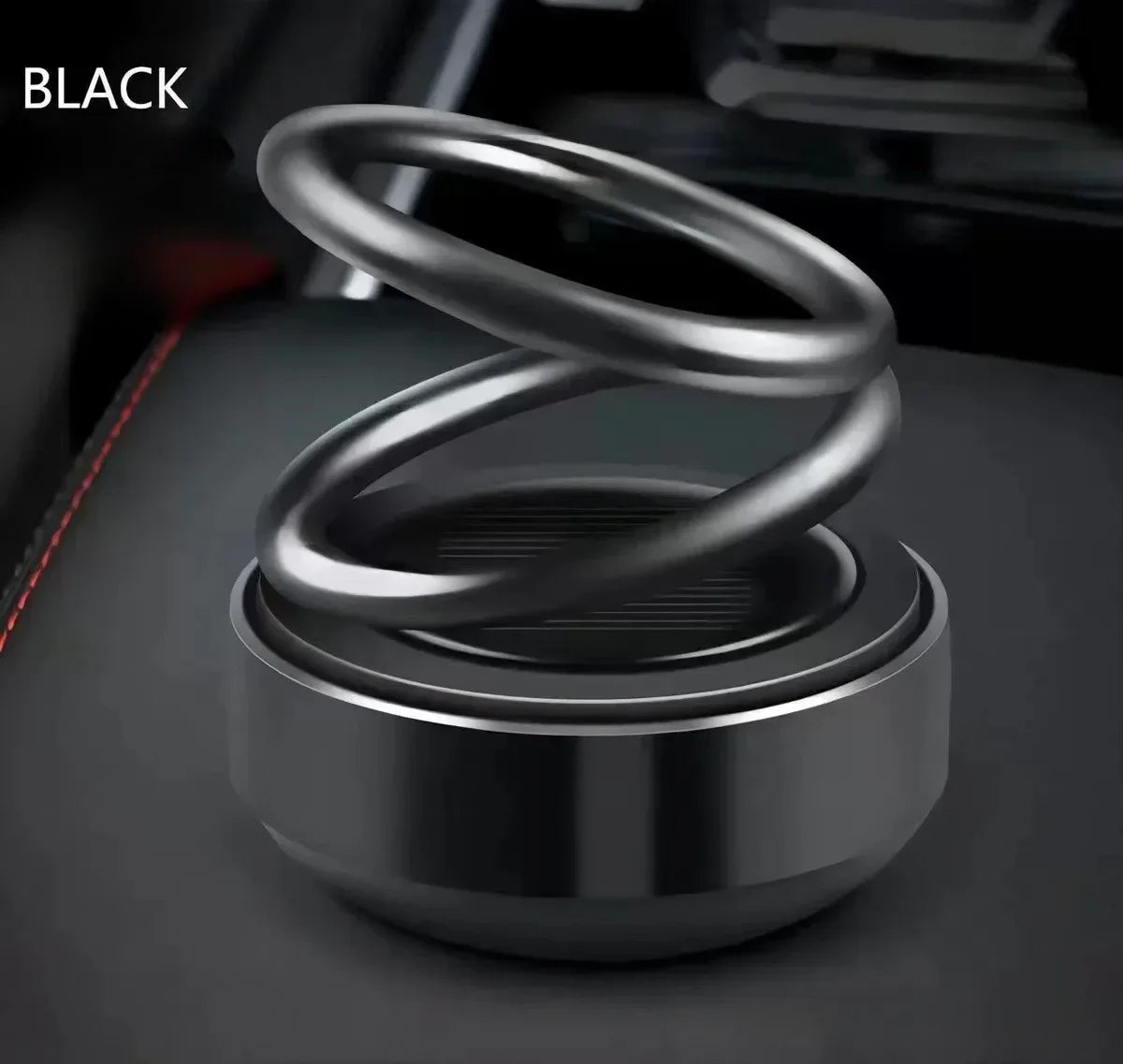 Car Aromatherapy Solar Energy Automatic Suspension Double Ring Perfume Ornaments Accessories Rotating Creative Jewelry Perfume