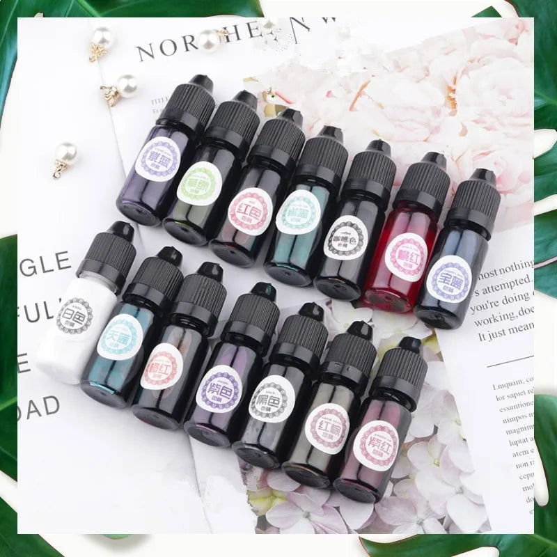 29 Colors 10ML Alcoholic Ink Resin Pigment Kit Liquid Resin Colorant Dye Ink Diffusion UV Epoxy Resin Pigment DIY Jewelry Making