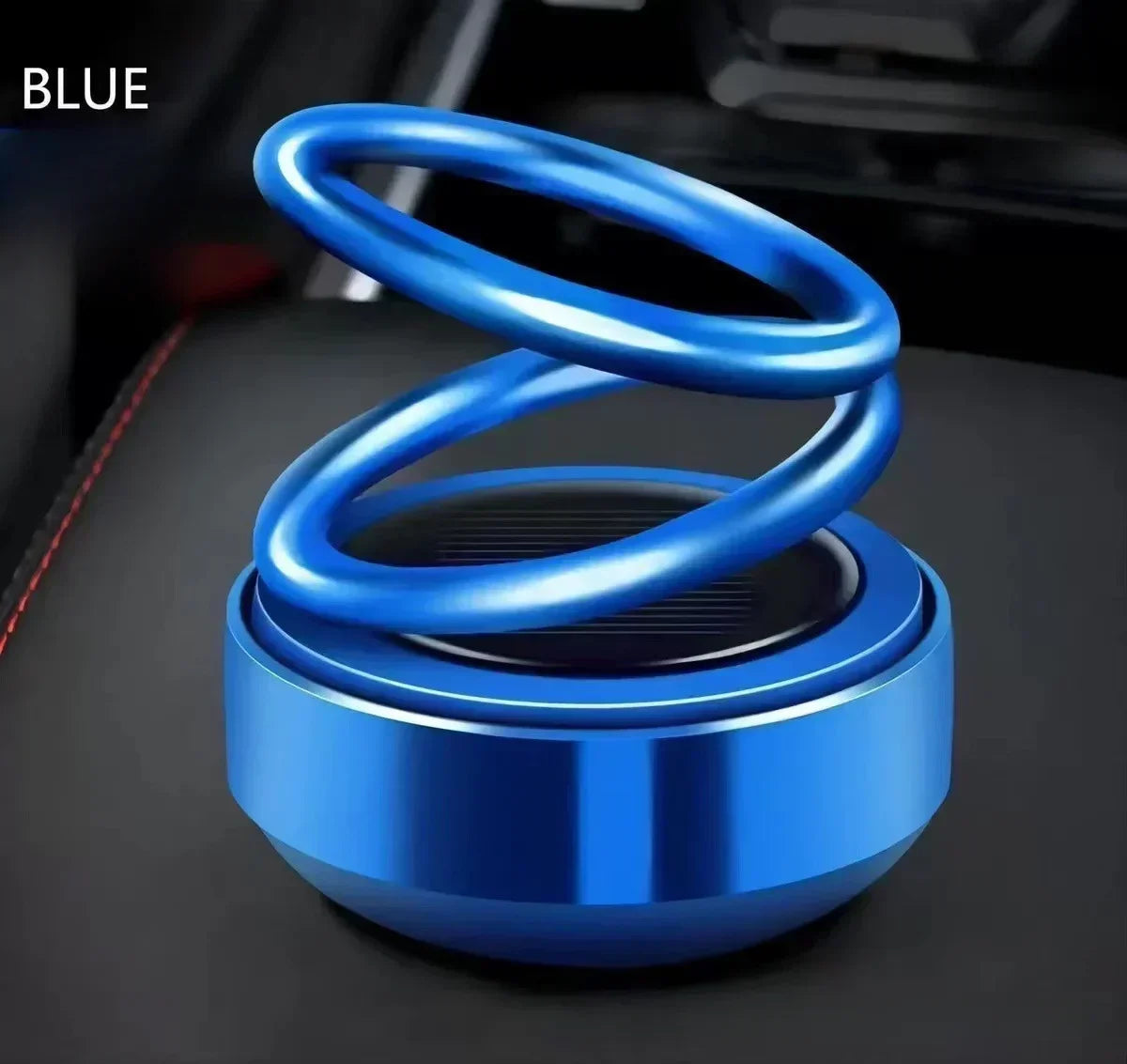 Car Aromatherapy Solar Energy Automatic Suspension Double Ring Perfume Ornaments Accessories Rotating Creative Jewelry Perfume