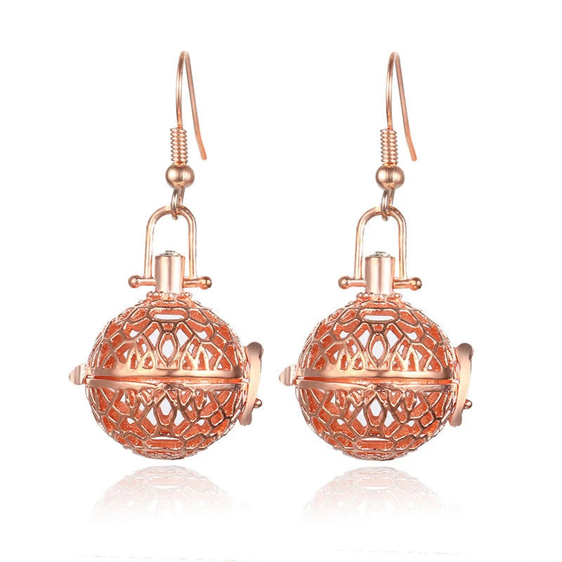 Aromatherapy Heart Cage Earrings Crystal Ear Drop Accessories Perfume Essential Oil Diffuser Locket Women Earrings Gift Jewelry