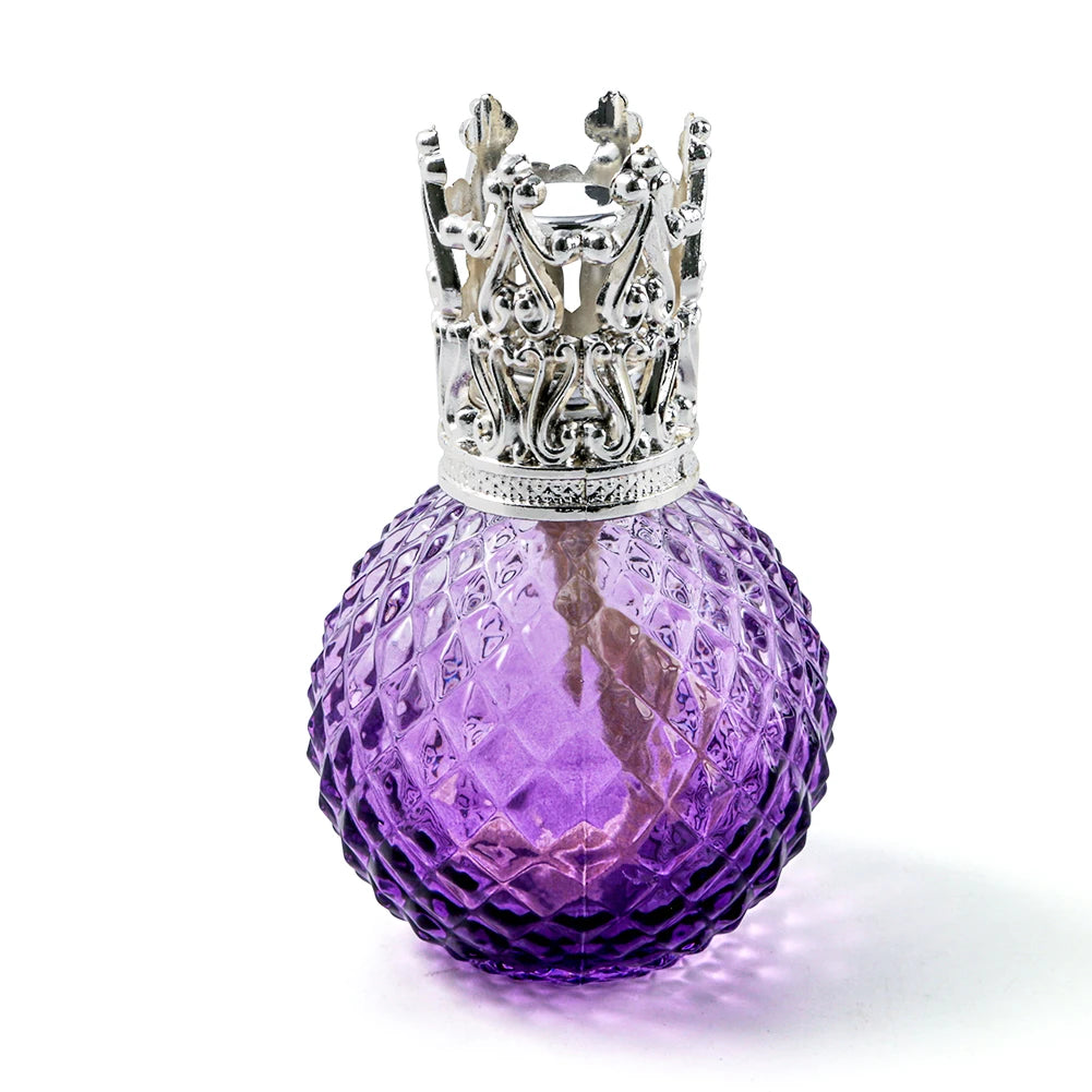100ml Purple Catalytic Fragrance Lamp Pineapple Fragrance Glass Bottle Diffuser Aromatherapy Essential Oil Tan Lamp Wick Kit