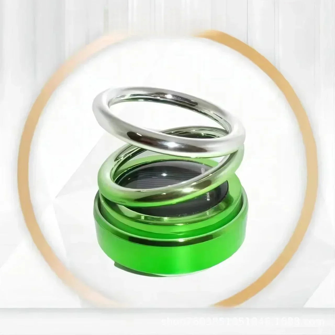 Car Aromatherapy Solar Energy Automatic Suspension Double Ring Perfume Ornaments Accessories Rotating Creative Jewelry Perfume