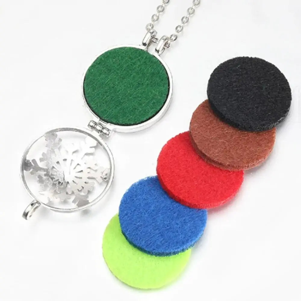 100Pcs Colorful Round Essential Oil Refill Pads Trendy Essential Oil Diffuser Round Aromatherapy Felt Pads Jewelry Accessories