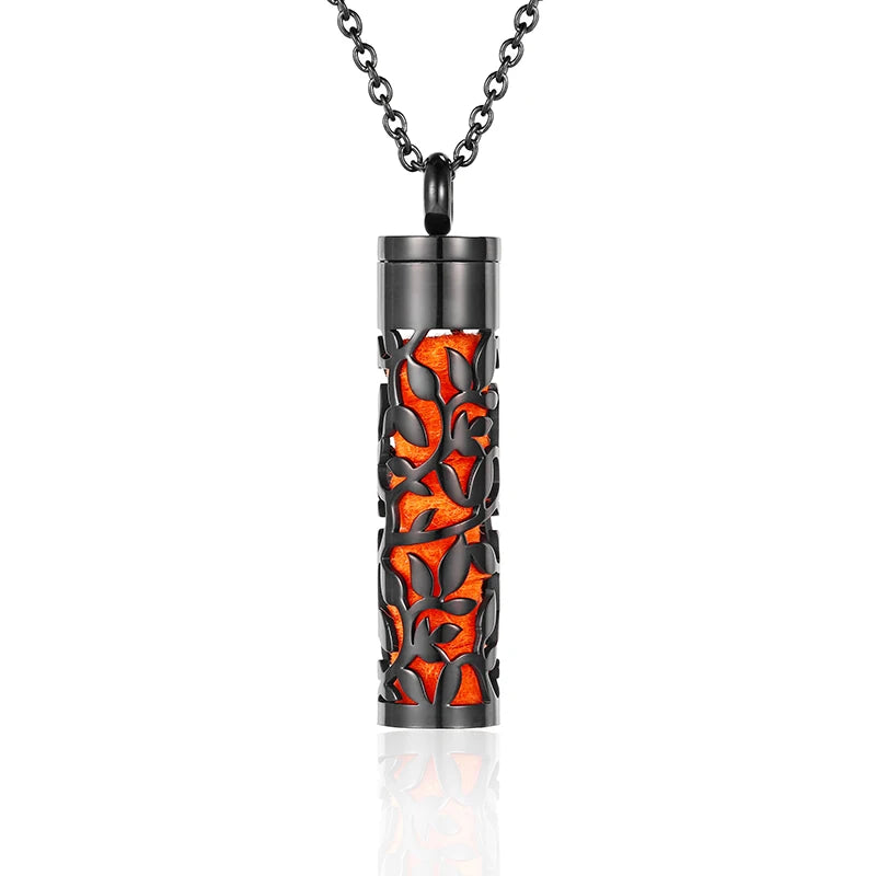 Free Hose or Padd Glass Aromatherapy Locket Necklace Jewelry Screw Stainless Steel Essential Oil Diffuser Pendant For Women Man