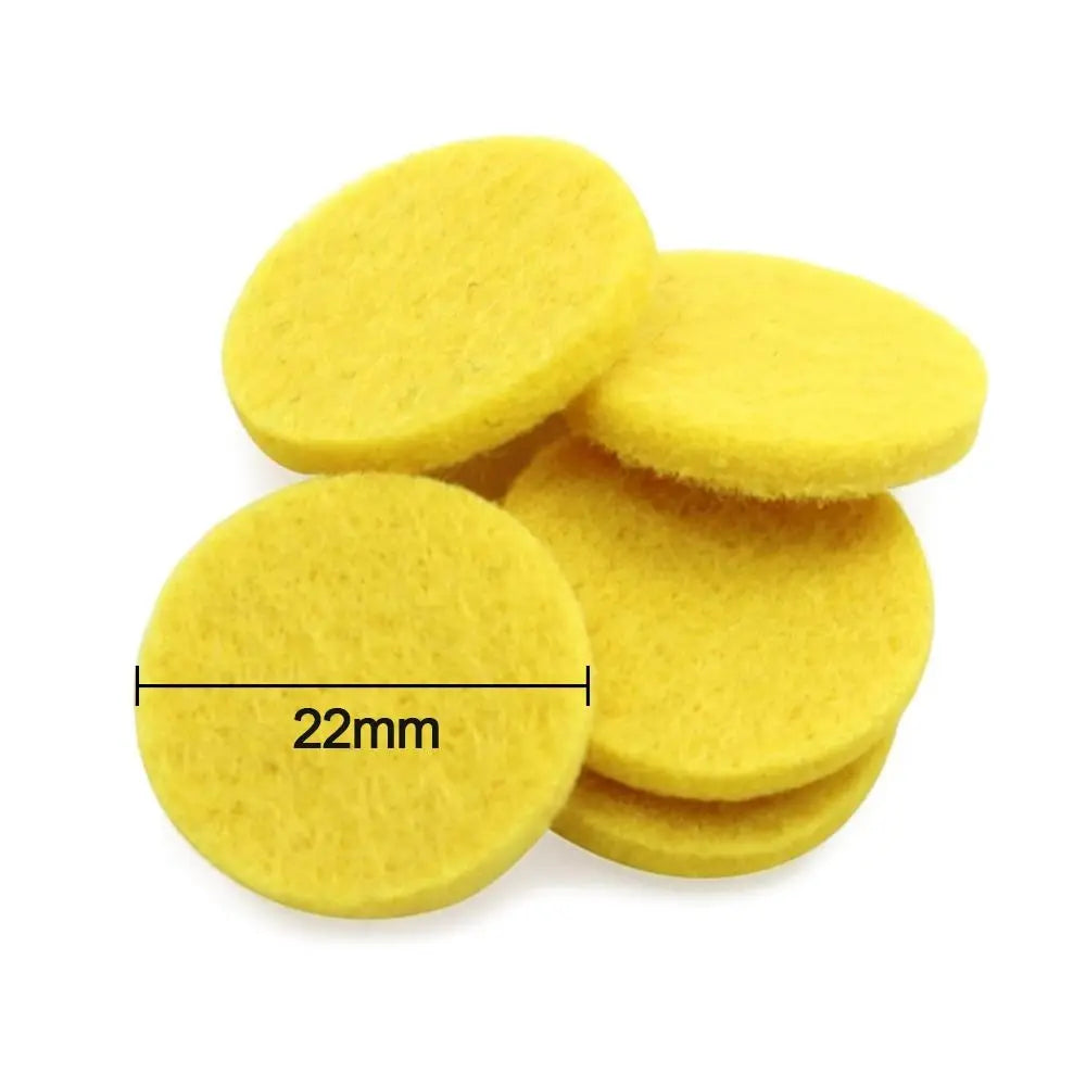 100pcs Colorful Round Essential Oil Refill Pads Essential Oil Diffuser Trendy Round Aromatherapy Felt Pads Jewelry Accessories